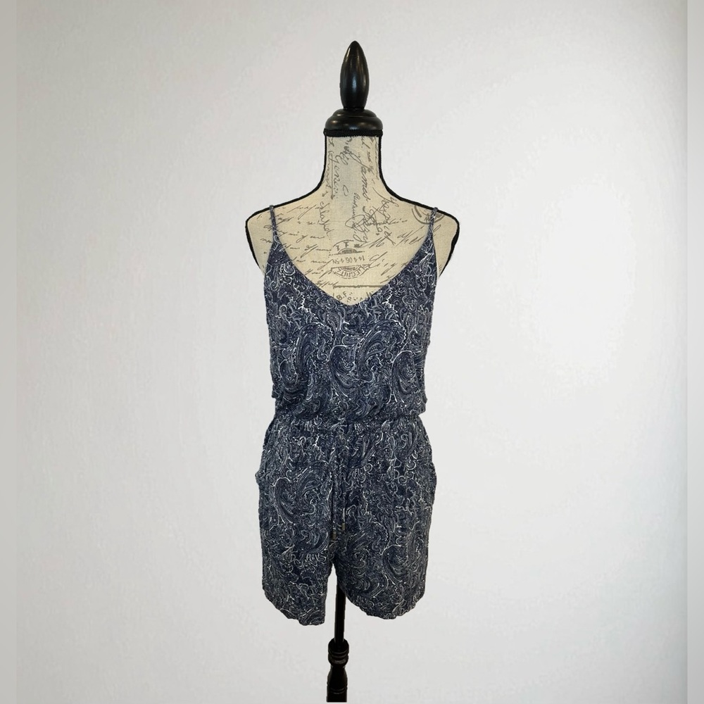 H&M Blue Paisley Romper